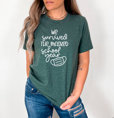Teacher Shirt, We Survided the Masked School Year, Teacher Gift Shirt, Teacher Shirt for Women, Teacher Christmas Gift, Teacher Appreciation