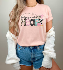 Teaching is a Work of Heart, Kindergarten Teacher Shirt, Preschool Teacher Shirt, Gift for Teachers, Back to School Shirt, First Grade Shirt