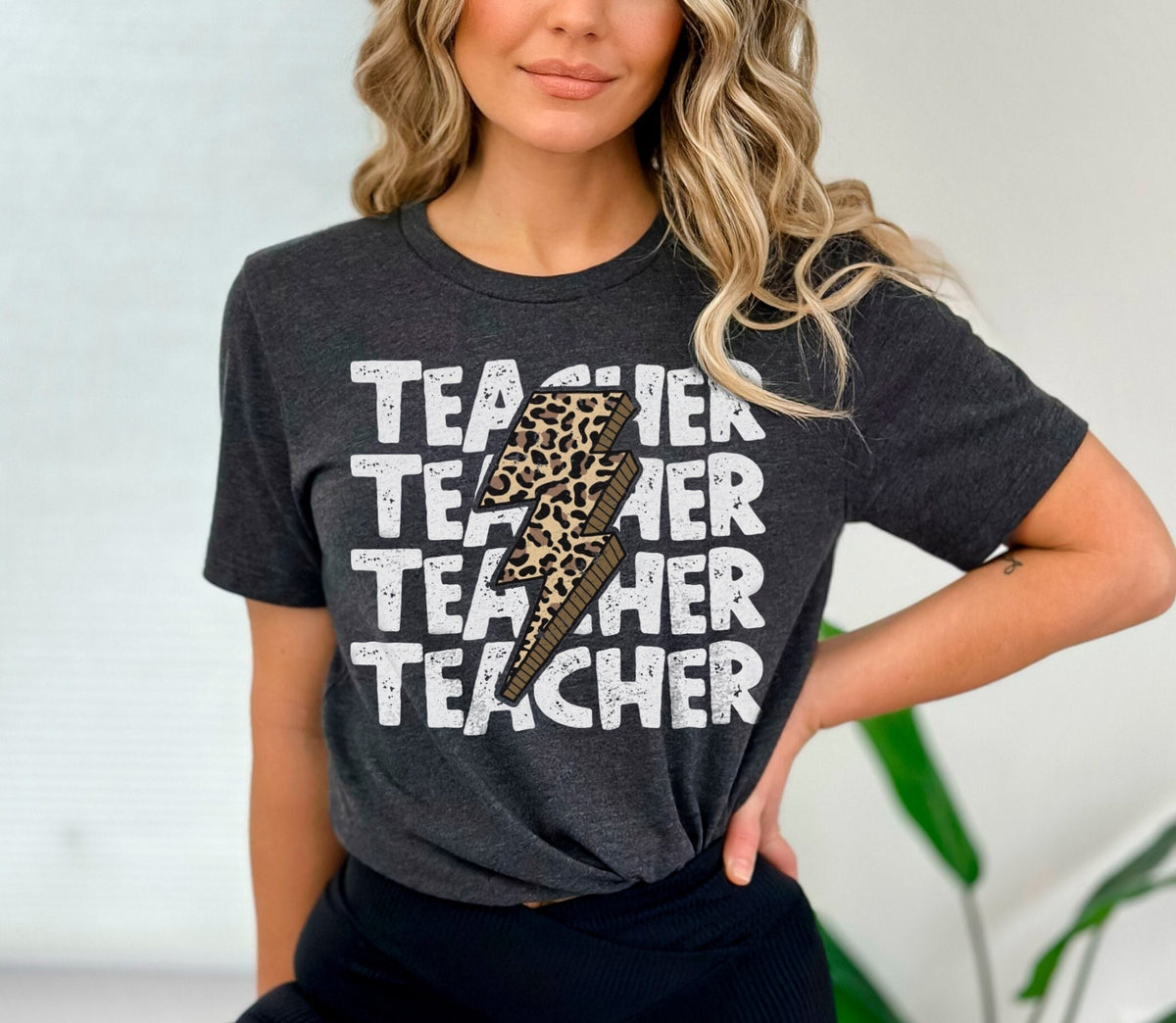 Retro Teacher Shirt,  Leopard Lighting Teacher Tee, Cool Teacher Shirt, Back to School Gifts, Teacher Appreciation Gift, Gift from Student