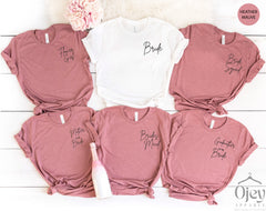 Bride to Be Shirts, Bachelorette Crew Tshirt, Gift for Bridesmaids, Bridal Shower Shirts, Bridesmaid Shirts, Wedding Tee, Brides Maid Gifts