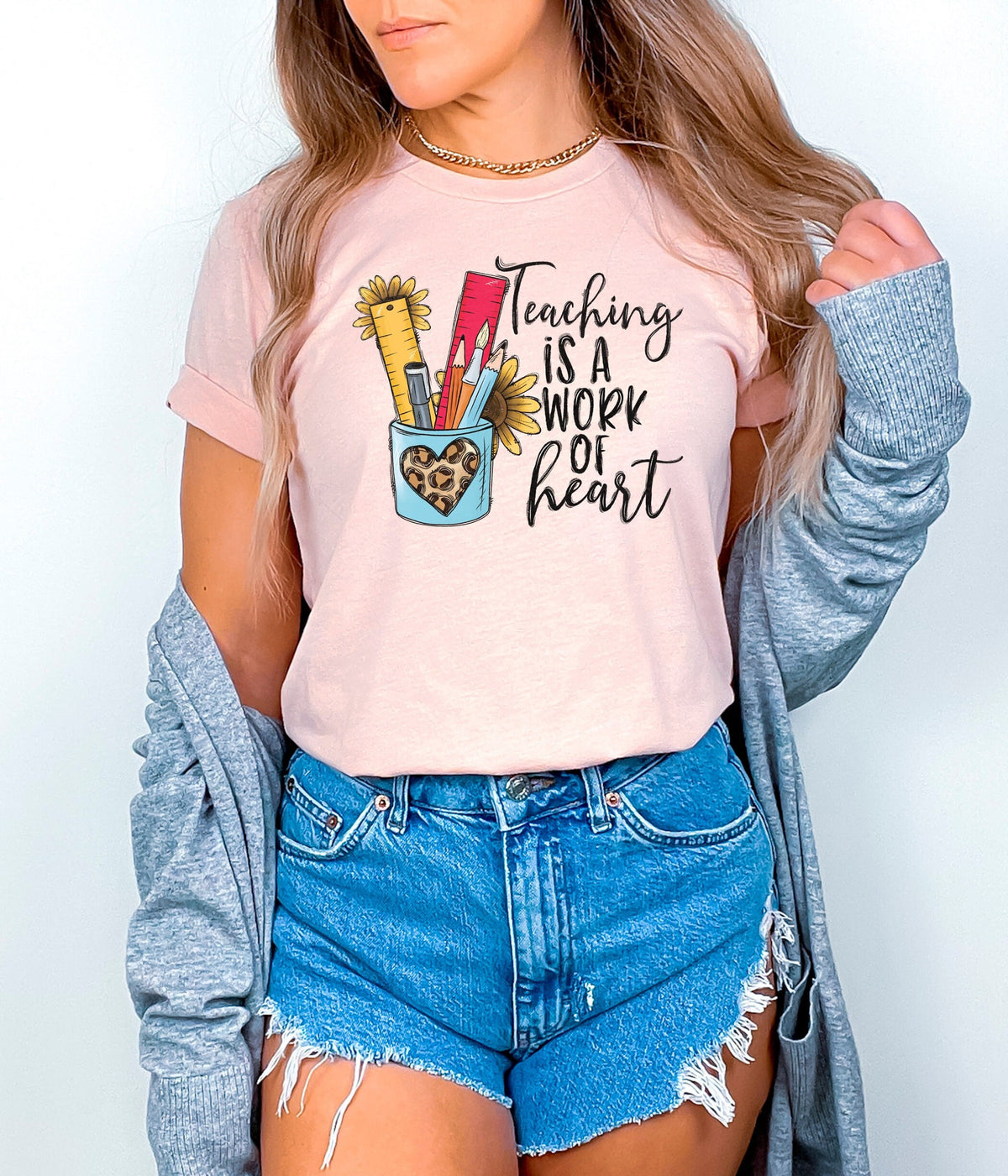 Teaching is a Work of Heart Shirt, Inspirational Shirt for Teachers, Back to School Shirt, New Teacher Gift, Teacher Appreciation Gift Shirt