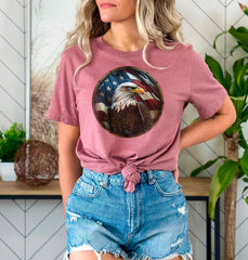 Patriotic Eagle on American Flag T-Shirt, 4th of July Outfit, American Eagle Shirt, Freedom Tee, Patriotic Shirt, Independence Day Clothing