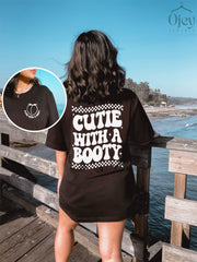 Gym Shirts for Women, Cutie With A Booty Shirt, Women Gym Shirt, Funny Gym Shirt for Women, Workout T-Shirt for Women