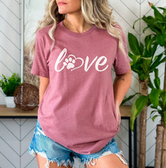 Dog Shirt, Dog T-Shirt, Dog Love Paw Shirt, Dog Lover Shirt, Dog Women Shirt, Dog Paw Shirt, Dog Love Shirt, custom dog shirt, custom dog