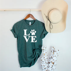 Dog Mama TShirt, Dog Mom Shirt, Dog Love Paw Shirt, Dog Paw Shirt, Gift for Dog Lover, Dog Shirts for Women, Dog Day Shirts, Cute Dog Shirt