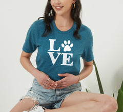 Dog Mama TShirt, Dog Mom Shirt, Dog Love Paw Shirt, Dog Paw Shirt, Gift for Dog Lover, Dog Shirts for Women, Dog Day Shirts, Cute Dog Shirt