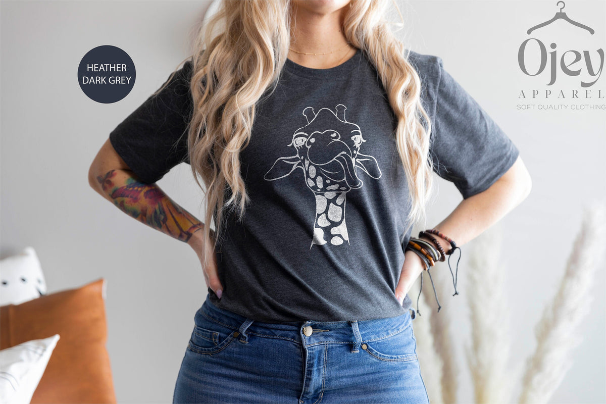 Funny Giraffe Shirt, Giraffe Shirt, Giraffe Lover Shirt, Sarcastic Tee, Comic Giraffe Shirt, Funny Giraffe T-shirt, Giraffe Zoo Shirt
