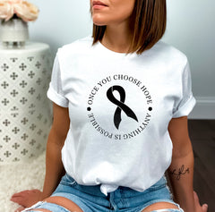 Cancer Awareness Shirt, Cancer T Shirt, Cancer Warrior, Cancer Woman, Cancer Shirt,  Brian Cancer Tee, Breast Cancer Gift, Hope Shirt