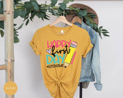 First Day of School Shirt, Back to School T-Shirt, Teacher Shirts for Back to School, Teacher Shirt Gift