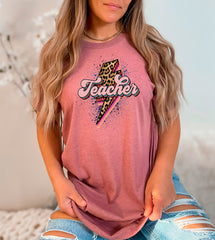 Retro Teacher Shirt, Back to School Gift, Rock n Roll Teacher Shirt, Leopard Teacher Tees, Teacher Appreciation Gift