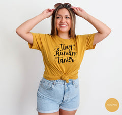 Teacher Shirts-Teacher Tshirts-Tiny Human Tamer Shirt-Teacher Women Shirt-Gift for Teacher-Gift Appreciation Week Tee-Teacher Gift Shirt