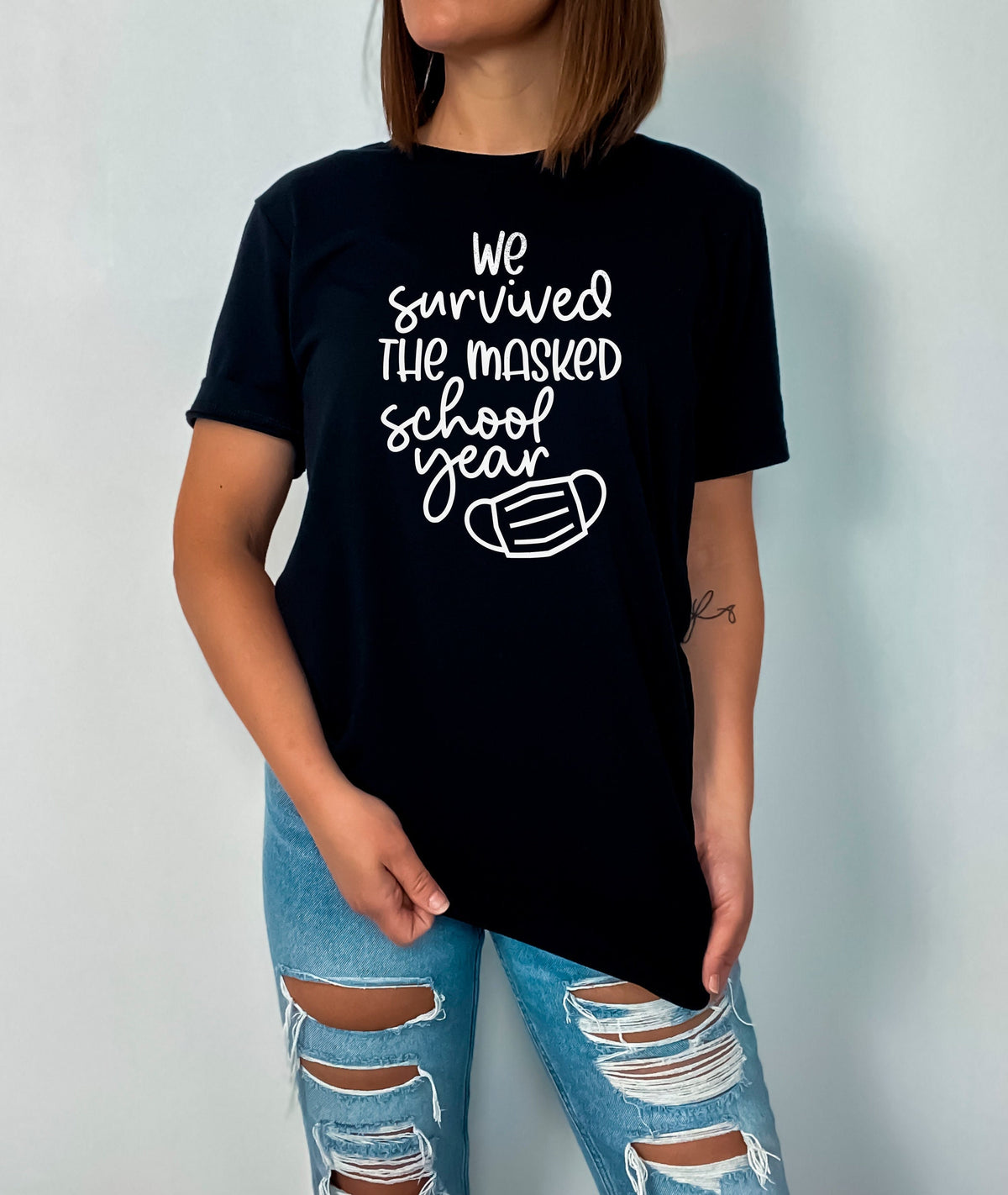 Teacher Shirt, We Survided the Masked School Year, Teacher Gift Shirt, Teacher Shirt for Women, Teacher Christmas Gift, Teacher Appreciation