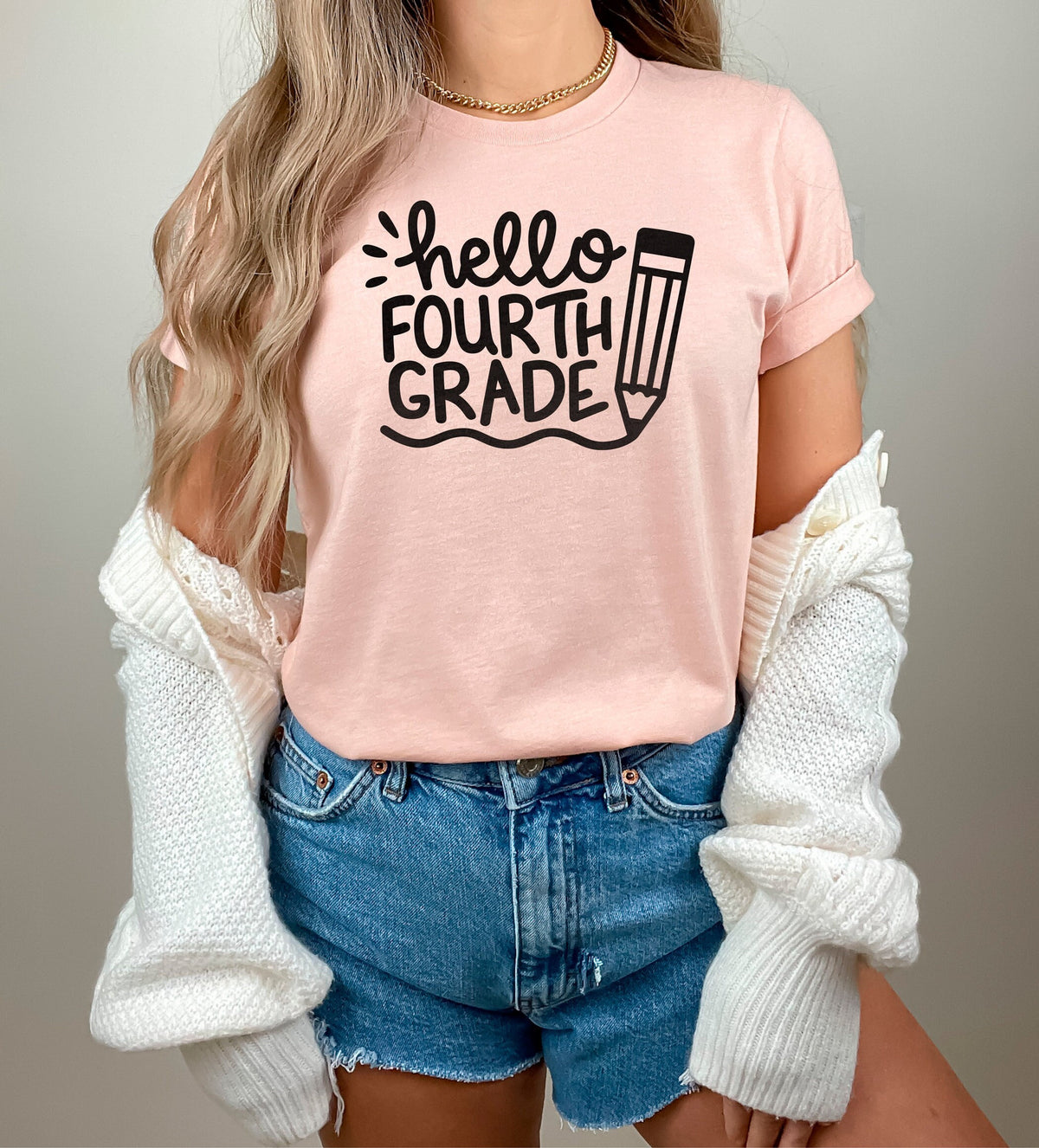 Hello 4th Grade Shirt, Teacher Shirt, Teacher Shirt Gift, Teacher Life Tshirt, Teacher Appreciation Week Gift, Teacher Shirt Women