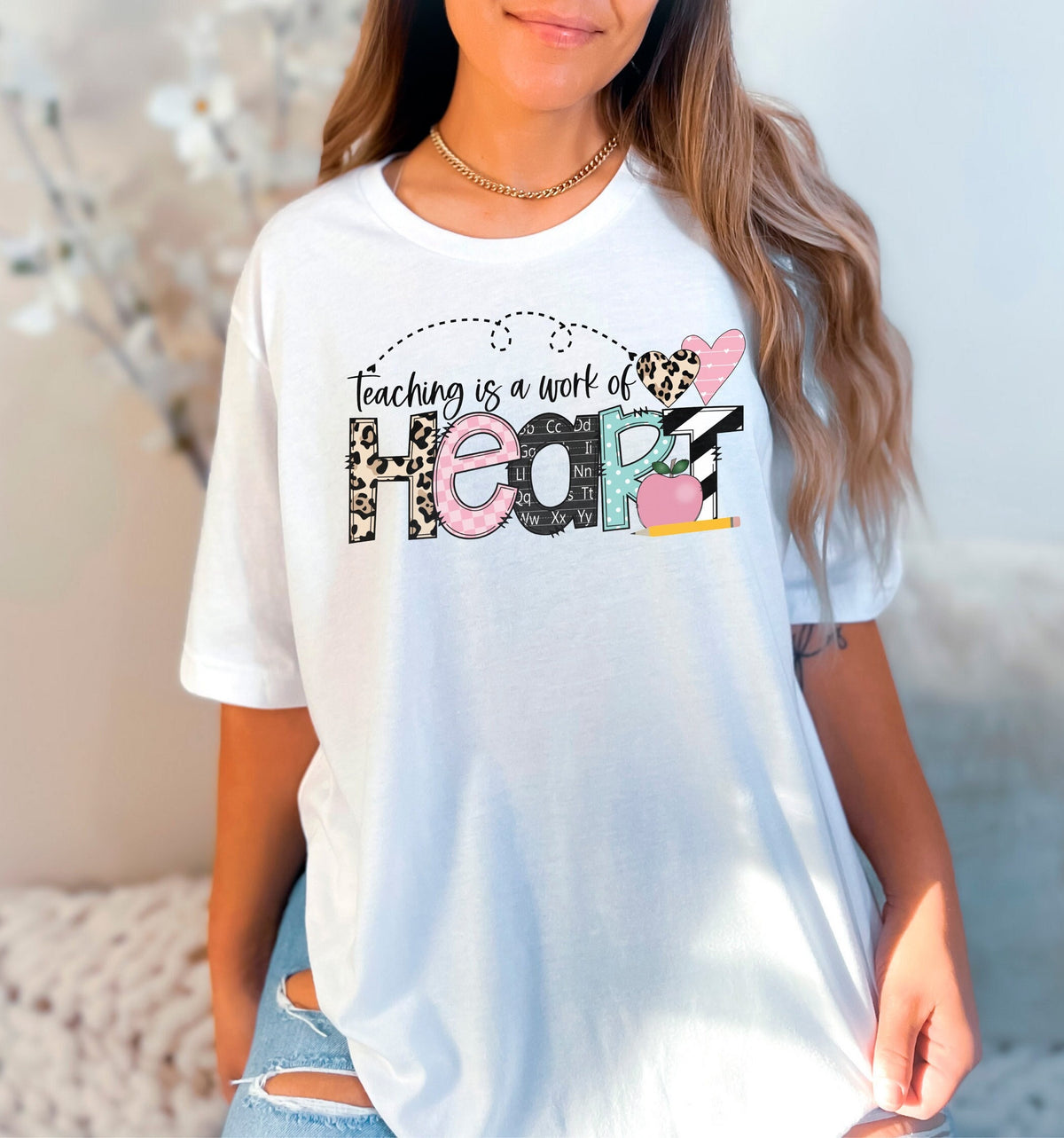 Teaching is a Work of Heart, Kindergarten Teacher Shirt, Preschool Teacher Shirt, Gift for Teachers, Back to School Shirt, First Grade Shirt