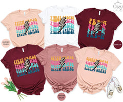 First Grade, Pre K, Kindergarten, Custom Back to School Shirts, Retro Teacher Shirt, First Day Of School Shirt for Teachers, Parents & Kids