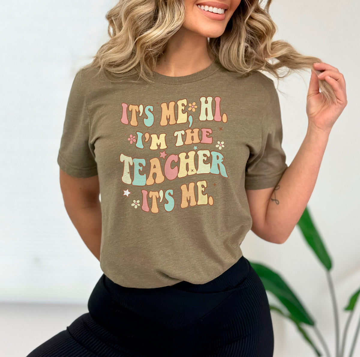 It's Me Hi I'm The Teacher It's Me, Matching Teacher Shirts, Teacher Shirt, Kindergarten Teacher Gift, Teacher Gift, First Grade Teacher Tee
