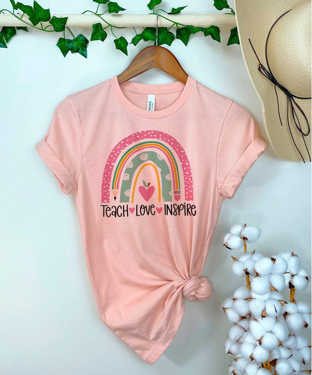 Teacher Rainbow Shirt, Back to School Shirt, Teach Love Inspire Shirt, Inspire Teacher Shirt, Teacher Appreciation Shirt