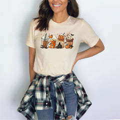 Fall Pumpkin Spice Shirt, Halloween Coffee Shirt, Pumpkin Spice Tee, Coffee Lover Gift, Fall Coffee Gift Shirt, Halloween T-Shirt
