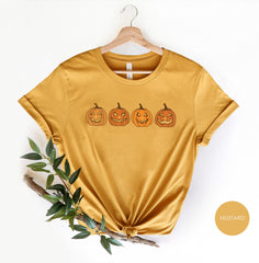 Fall Pumpkin Shirt, Halloween Pumpkin Shirt, Pumpkin Tees, Halloween Lover Gift, Fall T-Shirts, Spooky Season Shirts