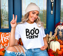 Boo Crew Matching Halloween T-Shirts, Family Halloween Shirts, Unisex Outfit, Spooky Vibes Tee, Halloween Matching Clothing, Boo Crew Shirt
