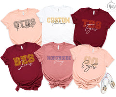 Personalized School Spirit Shirt, School Team Shirts, School Mascot Tees, Custom School Gifts, Back to School Shirts, Gift for Teacher