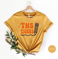Custom School T-Shirts, Gift for Teacher, Mascot Team Shirts, Custom Mascot Shirt, Teacher Appreciation Gift, School Name Shirts
