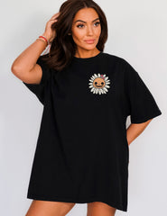 Pumpkin Daisy Pocket Shirt, Minimalist Halloween Tee, Cute Pumpkin Daisy T-Shirt, Halloween Matching Outfit, Spooky Season Shirt, Daisy Tee