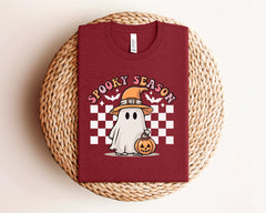 Spooky Season T-Shirts, Halloween Ghost Shirt, Cute Halloween Ghost Shirt, Trick or Treat Shirt, Ghost T-Shirt, Halloween Party Shirt