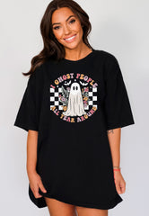 I Ghost People All Year Around Halloween T-Shirt, Retro Ghost Shirt, Floral Ghost Tee, Spooky Vibes Shirt, Halloween Gift For Her, Ghost Tee