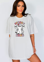 Spooky Babe Ghost Halloween Shirt, Halloween Ghost Tee, Spooky Season Outfit, Spooky Ghost Shirt, Halloween Ghost T-Shirt, Spooky Babe Tee