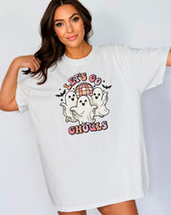 Let's Go Ghouls Halloween T-Shirt, Dancing Ghouls Tee, Retro Halloween Outfit, Funny Ghost Tee, Halloween Party Clothing, Cute Ghosts Shirt