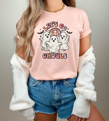 Let's Go Ghouls Halloween T-Shirt, Dancing Ghouls Tee, Retro Halloween Outfit, Funny Ghost Tee, Halloween Party Clothing, Cute Ghosts Shirt