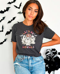 Let's Go Ghouls Halloween T-Shirt, Dancing Ghouls Tee, Retro Halloween Outfit, Funny Ghost Tee, Halloween Party Clothing, Cute Ghosts Shirt