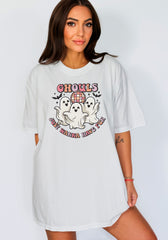 Ghouls Just Wanna Have Fun Halloween Shirt, Funny Ghost Tee, Retro Halloween Outfit, Dancing Ghouls T-Shirt, Halloween Party Clothing