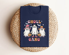 Ghoul Gang Kids Halloween T-Shirt, Cute Ghost Crew Tee, Halloween Gift for Children, Spooky Vibes Shirt, Ghosts Tee, Spooky Season Outfit