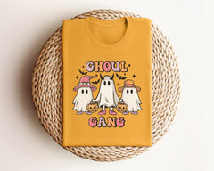 Ghoul Gang Kids Halloween T-Shirt, Cute Ghost Crew Tee, Halloween Gift for Children, Spooky Vibes Shirt, Ghosts Tee, Spooky Season Outfit
