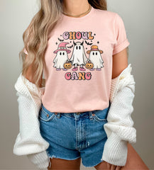 Ghoul Gang Kids Halloween T-Shirt, Cute Ghost Crew Tee, Halloween Gift for Children, Spooky Vibes Shirt, Ghosts Tee, Spooky Season Outfit