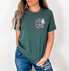 Fab BOO Lous Halloween Shirt, Pocket Ghost T-Shirt, Minimalist Halloween Outfit, BOO Shirt, Spooky Ghost Tee, Halloween Party Shirt for Her