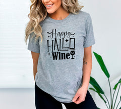 Happy HalloWine T-Shirt, Wine Shirt, Spooky Season Tee, Wine Lover Gift, Funny Halloween Wine Shirt, Spooky Vibes Tee, Halloween Outfit