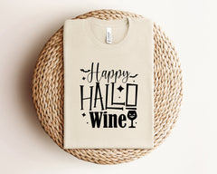 Happy HalloWine T-Shirt, Wine Shirt, Spooky Season Tee, Wine Lover Gift, Funny Halloween Wine Shirt, Spooky Vibes Tee, Halloween Outfit