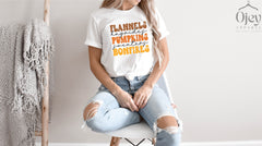 Flannels Hayrides Pumpkins Sweaters Bonfires Shirt, Pumpkin Lover T-Shirt, Fall Season Tee, Fall Vibes Outfit, Pumpkin Spice Tee, Fall Lover