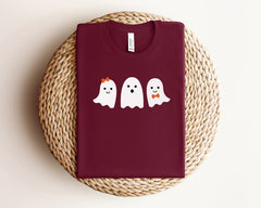 Baby Ghosts Halloween Shirt, Spooky Season Outfit, Cute Ghosts T-Shirt, Boo Shirt, Spooky Vibes Tee, Cute Halloween Gift for Her, Ghost Tee