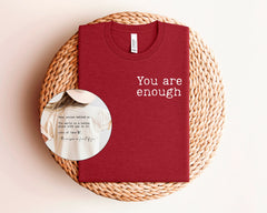 Dear Person Behind Me Shirt, You Are Enough T-Shirt, Mental Health Matters Tee, Inspirational Dress, You Matter T-Shirt, Gift for Wife, Her