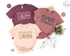Custom Teacher T-Shirts, Personalized School Shirt, Custom Teacher Gift, Teacher Name Shirt, Teacher Gift Ideas, Appreciation Gift