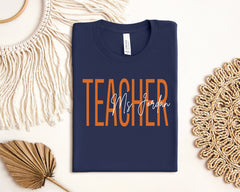 Custom Teacher T-Shirts, Personalized School Shirt, Custom Teacher Gift, Teacher Name Shirt, Teacher Gift Ideas, Appreciation Gift