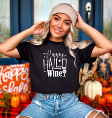 Happy HalloWine T-Shirt, Wine Shirt, Spooky Season Tee, Wine Lover Gift, Funny Halloween Wine Shirt, Spooky Vibes Tee, Halloween Outfit