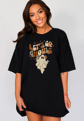 Let's Go Ghouls T-Shirt, Retro Halloween Shirt, Vintage Style Ghost Tee, Ghost T-Shirt for Women, Halloween Party Shirt, Spooky Ghost Shirt
