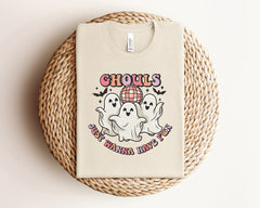 Ghouls Just Wanna Have Fun Halloween Shirt, Funny Ghost Tee, Retro Halloween Outfit, Dancing Ghouls T-Shirt, Halloween Party Clothing