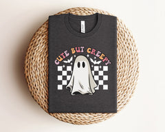Cute But Creepy Ghost T-Shirt, Spooky Ghost Halloween Shirt, Spooky Vibes Tee, Spooky Season Clothing, Cute Halloween Gift, Retro Ghost Tee