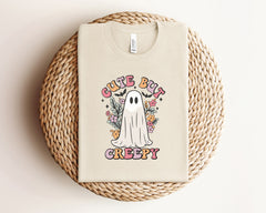 Cute But Creepy Floral Ghost Halloween T-Shirt, Spooky Season Shirt, Floral Ghost Tee, Cute But Creepy T-Shirt, Halloween Party Outfit